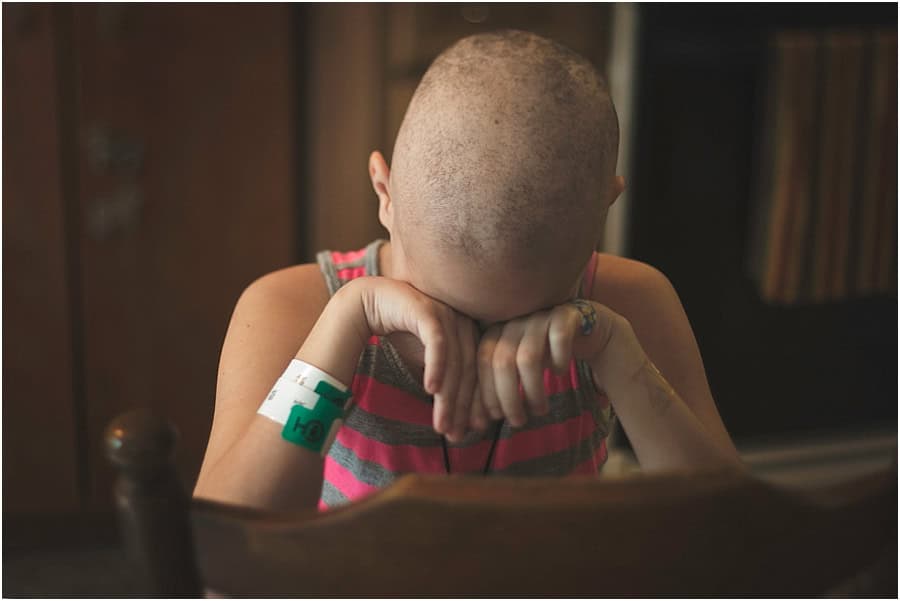 moving image of a child with cancer