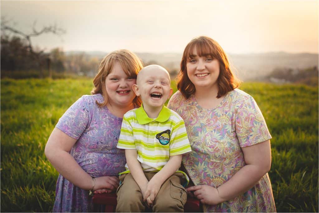 Photo sessions cancer patients siblings laughing photo by The Gold Hope Project